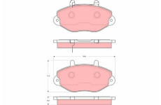 Sada brzdových destiček, kotoučová brzda TRW GDB1573