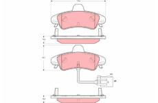 Sada brzdových destiček, kotoučová brzda TRW GDB1581