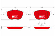 Sada brzdových destiček, kotoučová brzda TRW GDB1583DTE