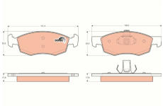 Sada brzdových destiček, kotoučová brzda TRW GDB1588