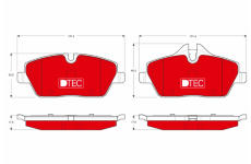 Sada brzdových platničiek kotúčovej brzdy TRW GDB1611DTE