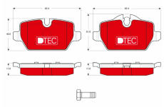 Sada brzdových platničiek kotúčovej brzdy TRW GDB1612DTE