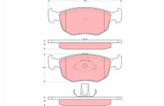 Sada brzdových destiček, kotoučová brzda TRW GDB1618
