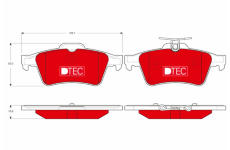 Sada brzdových platničiek kotúčovej brzdy TRW GDB1621DTE
