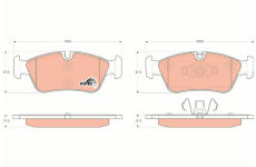 Sada brzdových platničiek kotúčovej brzdy TRW GDB1625