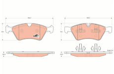 Sada brzdových destiček, kotoučová brzda TRW GDB1642