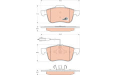 Sada brzdových platničiek kotúčovej brzdy TRW GDB1647