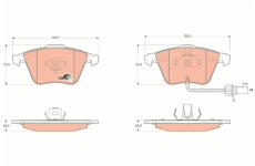 Sada brzdových platničiek kotúčovej brzdy TRW GDB1659
