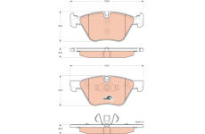 Sada brzdových destiček, kotoučová brzda TRW GDB1662