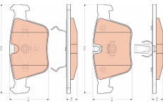 Sada brzdových destiček, kotoučová brzda TRW GDB1675