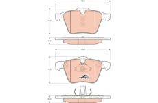 Sada brzdových destiček, kotoučová brzda TRW GDB1684