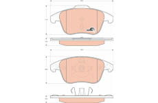 Sada brzdových destiček, kotoučová brzda TRW GDB1691