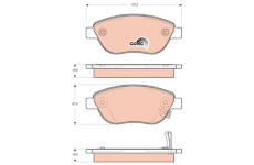 Sada brzdových platničiek kotúčovej brzdy TRW GDB1701
