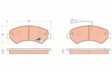 Sada brzdových platničiek kotúčovej brzdy TRW GDB1703