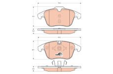 Sada brzdových platničiek kotúčovej brzdy TRW GDB1705