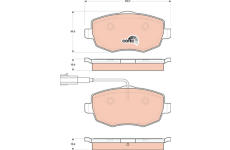 Sada brzdových destiček, kotoučová brzda TRW GDB1707