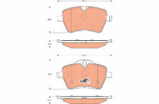 Sada brzdových platničiek kotúčovej brzdy TRW GDB1712