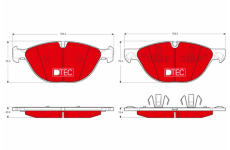 Sada brzdových destiček, kotoučová brzda TRW GDB1728DTE
