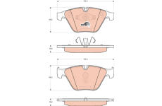 Sada brzdových platničiek kotúčovej brzdy TRW GDB1729