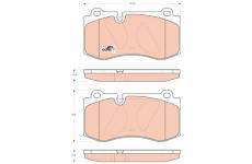 Sada brzdových platničiek kotúčovej brzdy TRW GDB1733
