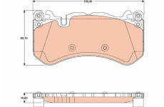 Sada brzdových destiček, kotoučová brzda TRW GDB1734