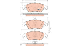Sada brzdových destiček, kotoučová brzda TRW GDB1737