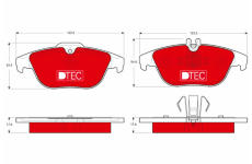 Sada brzdových destiček, kotoučová brzda TRW GDB1738DTE