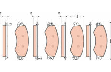 Sada brzdových destiček, kotoučová brzda TRW GDB1744