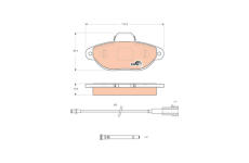 Sada brzdových platničiek kotúčovej brzdy TRW GDB1745