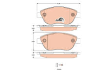 Sada brzdových destiček, kotoučová brzda TRW GDB1750