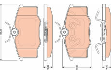 Sada brzdových destiček, kotoučová brzda TRW GDB1759