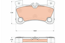 Sada brzdových platničiek kotúčovej brzdy TRW GDB1775