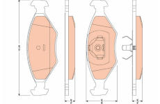 Sada brzdových destiček, kotoučová brzda TRW GDB1776