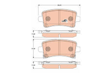Sada brzdových destiček, kotoučová brzda TRW GDB1784