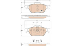 Sada brzdových platničiek kotúčovej brzdy TRW GDB1787