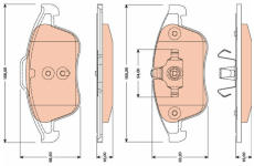 Sada brzdových destiček, kotoučová brzda TRW GDB1788