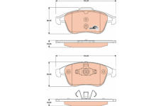 Sada brzdových platničiek kotúčovej brzdy TRW GDB1790