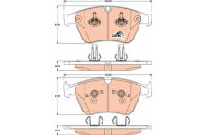 Sada brzdových platničiek kotúčovej brzdy TRW GDB1794