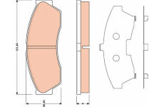 Sada brzdových platničiek kotúčovej brzdy TRW GDB1796