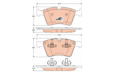 Sada brzdových destiček, kotoučová brzda TRW GDB1797