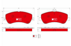 Sada brzdových destiček, kotoučová brzda TRW GDB1798DTE