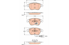 Sada brzdových platničiek kotúčovej brzdy TRW GDB1807
