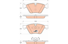 Sada brzdových platničiek kotúčovej brzdy TRW GDB1810