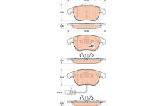 Sada brzdových platničiek kotúčovej brzdy TRW GDB1814