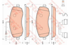 Sada brzdových destiček, kotoučová brzda TRW GDB1820