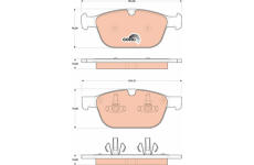 Sada brzdových destiček, kotoučová brzda TRW GDB1821