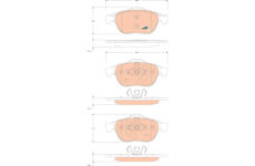 Sada brzdových destiček, kotoučová brzda TRW GDB1823