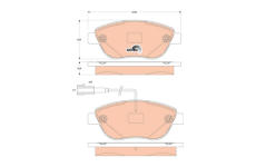 Sada brzdových destiček, kotoučová brzda TRW GDB1829