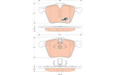 Sada brzdových destiček, kotoučová brzda TRW GDB1835