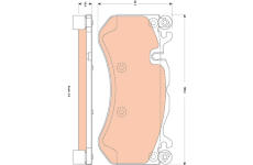 Sada brzdových destiček, kotoučová brzda TRW GDB1837